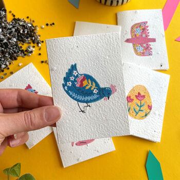 Pecking Chicken Plantable Easter Notecard, 2 of 4