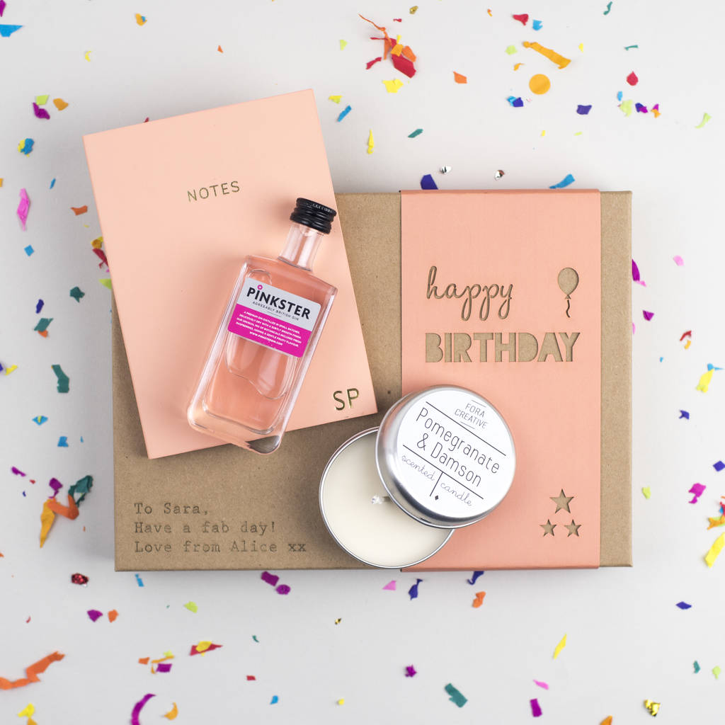 Happy Birthday Letterbox Gift Peach, 1 of 4