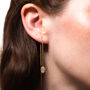 Gold Fatima Hand Threader Earrings, thumbnail 2 of 4
