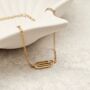 Dainty Paperclip Bracelet Gold, thumbnail 3 of 8