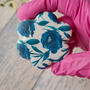 Blue Floral Biscuits Luxury Gift Box, Eight Pieces, thumbnail 2 of 6