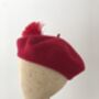 Red Beret With Optional Veil And Accessories, thumbnail 5 of 10