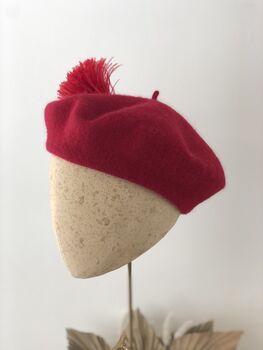 Red Beret With Optional Veil And Accessories, 5 of 10