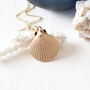Gold Plated Shell Pendant Necklace, thumbnail 1 of 7