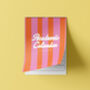 Academic Striped Calendar In Pink, thumbnail 1 of 4