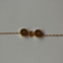 Mini 8mm Round Initial Necklace Sterling Silver / Gold Vermeil, thumbnail 3 of 3