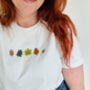 Autumn Leaves Embroidered T Shirt, thumbnail 1 of 3