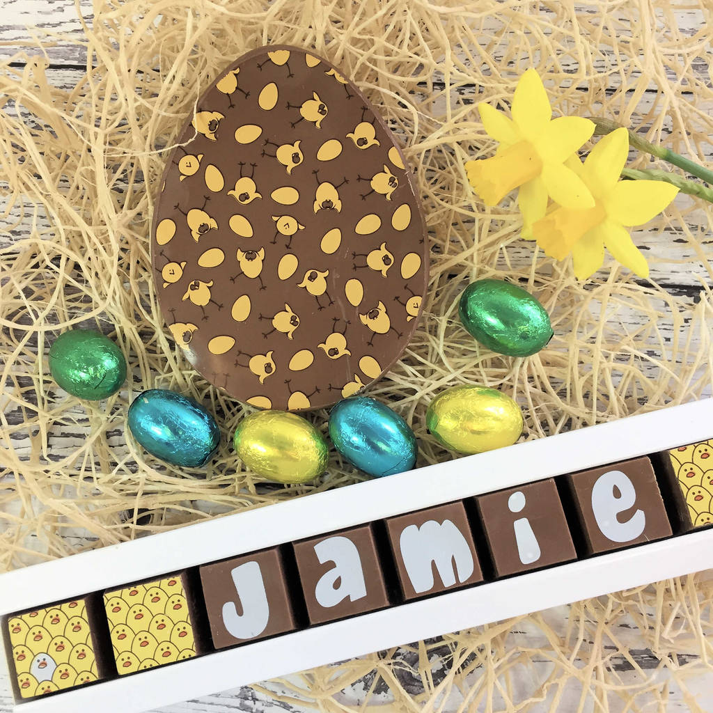 Personalised Easter Chocolate Gift Bag By Cocoapod Chocolates