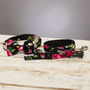 The Chelsea Pink Floral Dog Collar Bow Tie And Lead Set, thumbnail 2 of 5