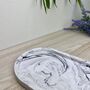 Grey Oval Trinket Tray Dish, thumbnail 4 of 5