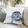 Inky Seal Large Luxury Cushion And Inner, thumbnail 1 of 4