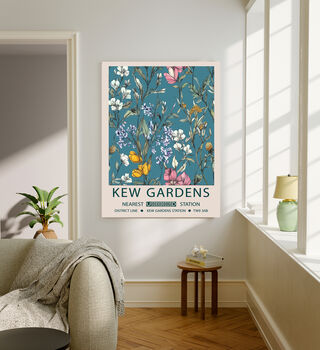 Kew Gardens Blue Flower Art Print, 2 of 3
