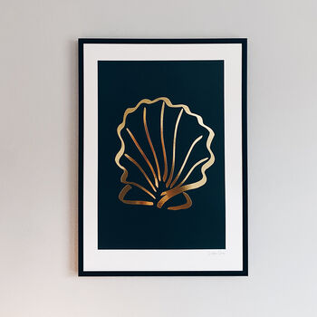 Gold Foil Shell Print, 2 of 8