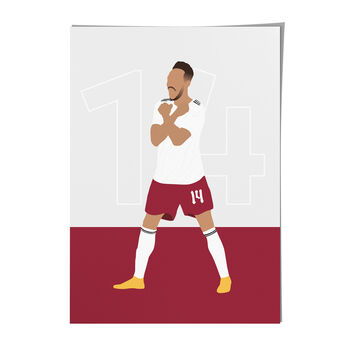 Aubameyang North London Reds Poster, 2 of 2