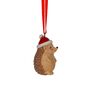 Festive Hedgehogs Hanging Decorations Set Of Three, thumbnail 4 of 4