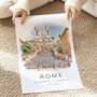 Rome Travel Print Of The Spanish Steps, thumbnail 2 of 7