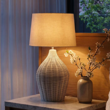 Saint Malo Rattan Table Lamp, 2 of 2