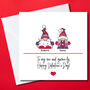 Personalised Gnome Couple Valentine's Day Card, thumbnail 1 of 3