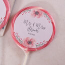 Mr And Mrs Floral Wedding Favour Giant Lollipops By Holly's Lollies ...