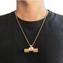Personalised Oversized Dumbbell Necklace, thumbnail 6 of 7