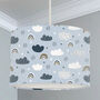 Rainbows And Clouds Lampshade, Blue, thumbnail 1 of 2