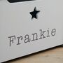 Personalised Grey Star Design Toy Box, thumbnail 3 of 4