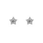 Mini Sterling Silver Cz Star Stud Earrings, thumbnail 3 of 7