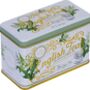 Lily Of The Valley Tea Tin With 40 Earl Grey Teabags, thumbnail 4 of 6