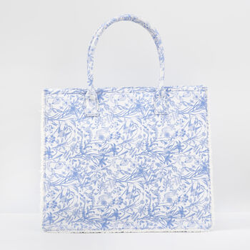 Bunny Blues Structured Tote Bag, 5 of 8