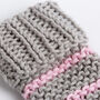 Baby Striped Booties And Mittens Easy Knitting Kit, thumbnail 4 of 8