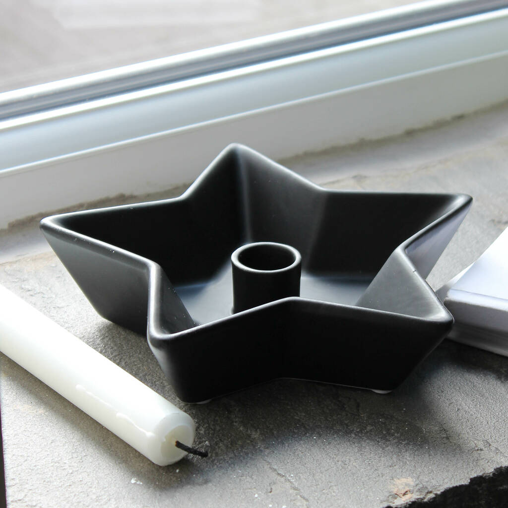 Black Star Candlestick Holder By Marquis & Dawe