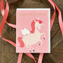 Happy Birthday Unicorn Mini Card, thumbnail 4 of 5