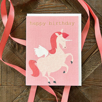 Happy Birthday Unicorn Mini Card, 4 of 5