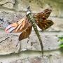 Copper Dragonfly Wall Hanging – Handmade Garden Wall Art – Outdoor Copper Sculpture, thumbnail 1 of 5