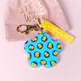 Green And Orange, Leopard Print Mirror Keyring, thumbnail 4 of 8