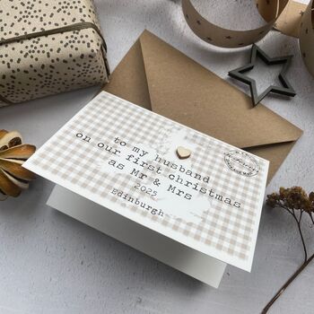 To My Husband On Our First Christmas Card Personalised, 3 of 6