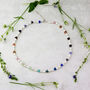 Freshwater Pearl And Rainbow Flower Bead Necklace, thumbnail 3 of 8