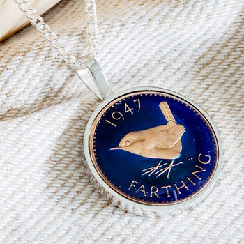 Farthing Enamel Coin Necklace, 3 of 6