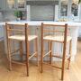Wooden And Wicker Bar Stool, thumbnail 7 of 12