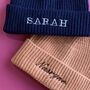 Personalised Custom Name Embroidered Beanie Hat, thumbnail 3 of 7