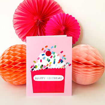 Mini Happy Birthday Cupcake Card, 4 of 5