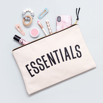 'Essentials' Oversized Canvas Pouch, 3 of 4