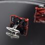 Red Race Car Cufflinks Gift For Men 316 L Stainless Steel Motorsport Accessory, thumbnail 2 of 5