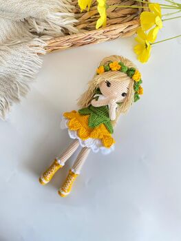 Handmade Crochet Fairy Doll, Tinker Bell, 4 of 12