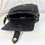 Quilted Black Saddle Bag, thumbnail 7 of 9