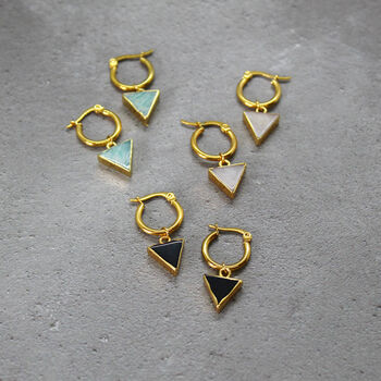 Stone Triangle Hoops, 3 of 3