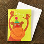 Mini Monkey Greetings Card, thumbnail 4 of 5