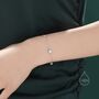 Delicate White Opal And Cz Bracelet In Sterling Silver, thumbnail 3 of 11