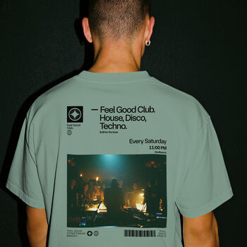 Feel Good Club, Music T Shirt, Oversized Unisex Graphic T Shirt, 3 of 9