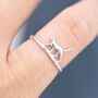 Sterling Silver Cute Cat Ring, thumbnail 5 of 12